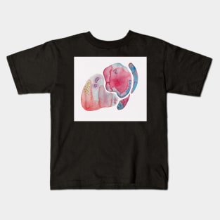 abstract art watercolor cell organic stain Kids T-Shirt